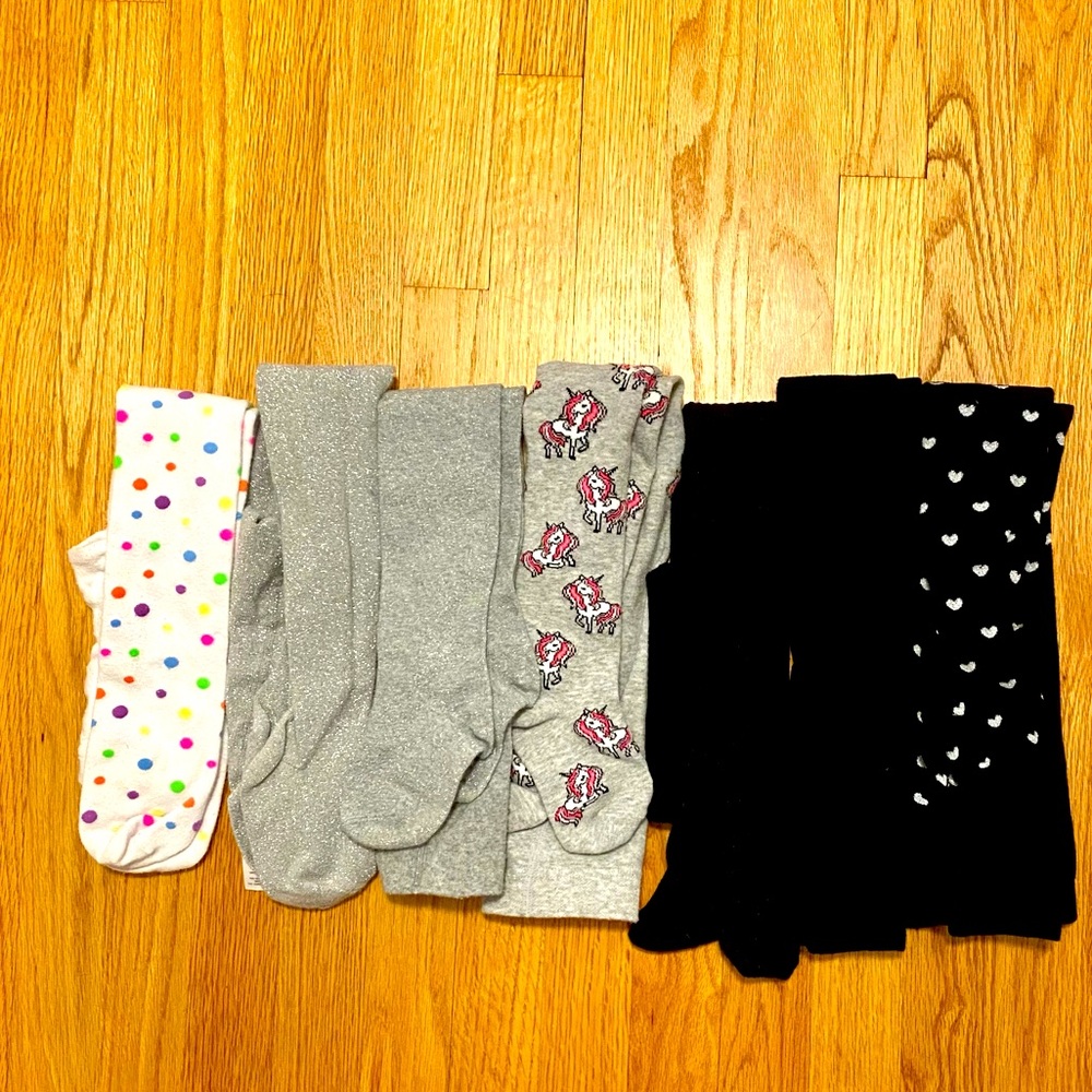 Bundle of Girls Knit Tights